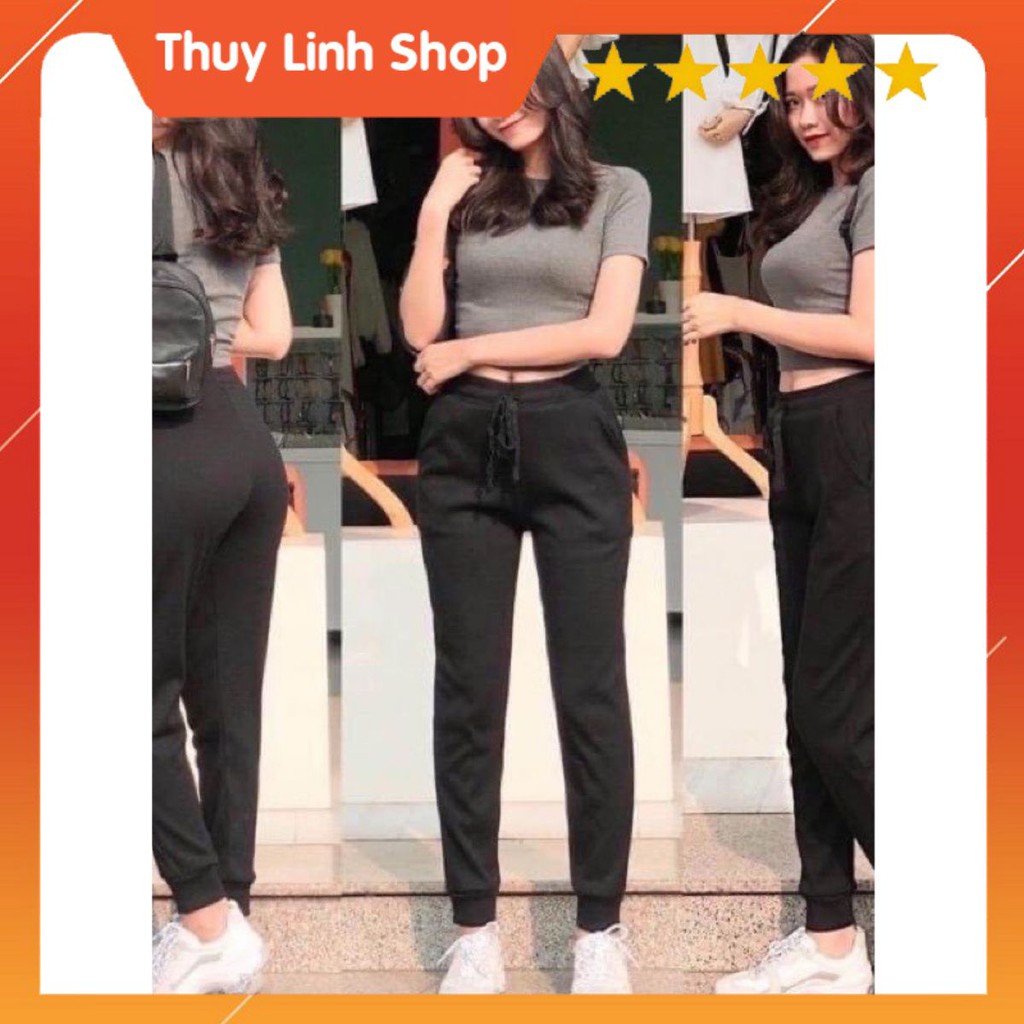 Quần Jogger Len Tăm Bo Gấu Mùa Đông Ấm [Thùy Linh Shop]