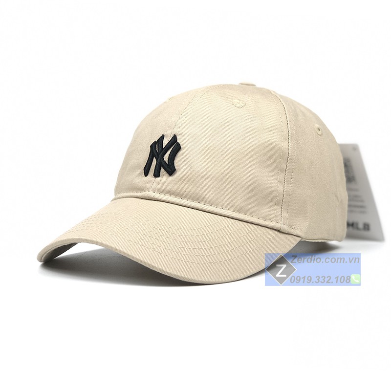 Mũ lưỡi trai Ny Classic form mềm cho nam và nữ màu đen, be full tem tag - M120