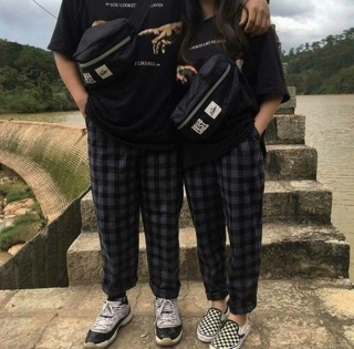 Quần plaid pants caro
