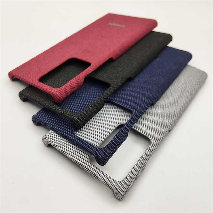 Ốp Điện Thoại Mặt Vải Phối Da Bảo Vệ Cho Samsung Galaxy Note 20 Ultra S22 Plus