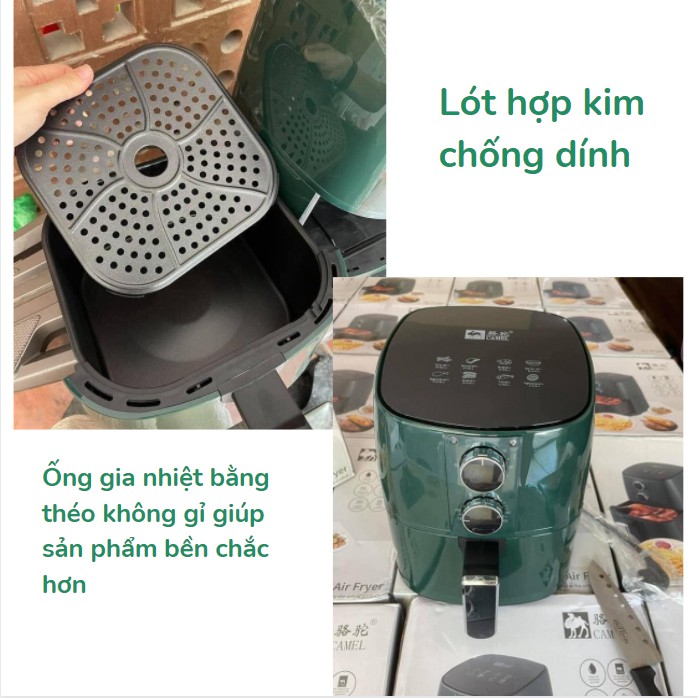 Nồi chiên không dầu 6L hàng chính hãng có bảo hành K house Smart