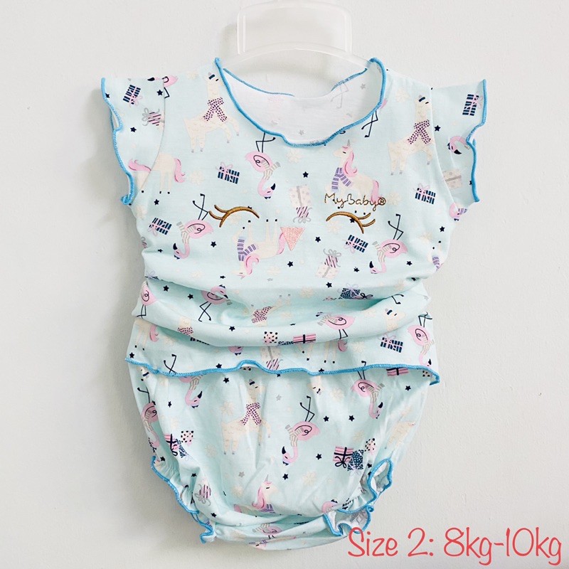 Set 5 bộ đồ đồ bé gái, đồ bộ sơ sinh, quần áo bé gái size từ 4kg đến 10kg ChangChang Baby GIAO MÀU NGẪU NHIÊN