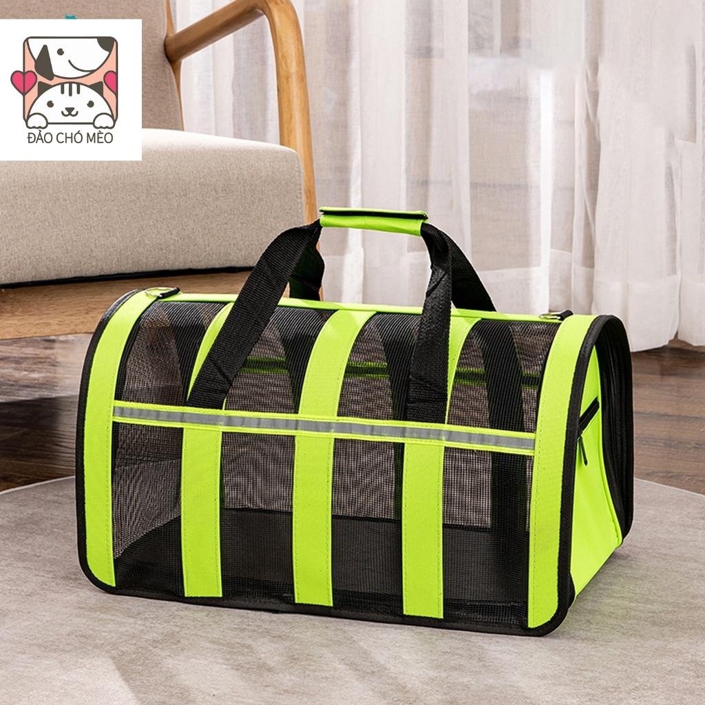 Túi Vận Chuyển Chó Mèo - Túi Vận Chuyển Chó Mèo Dạng Lưới Nhiều Màu Đảo Chó Mèo