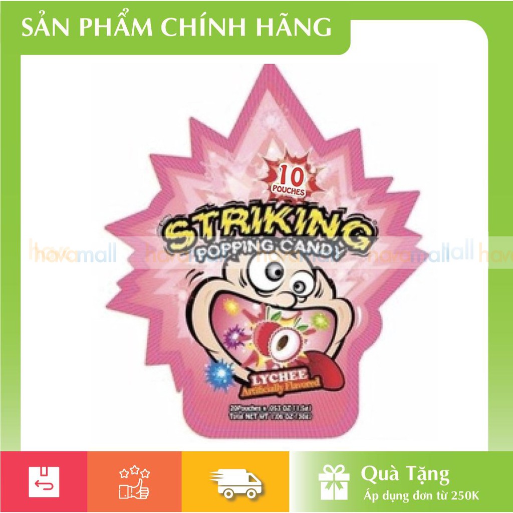 [ HÀNG CÔNG TY ] Kẹo Nổ Striking Vị Vải 15g