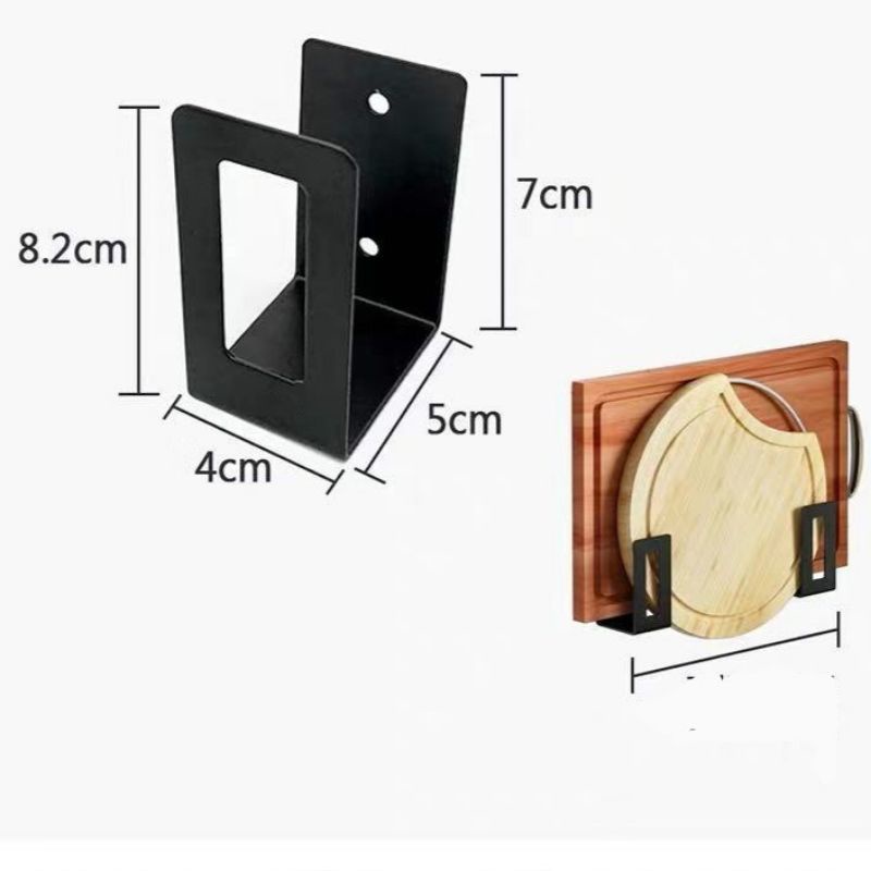 Kệ Dán Để Thớt Móc Dán Treo Vung Nồi