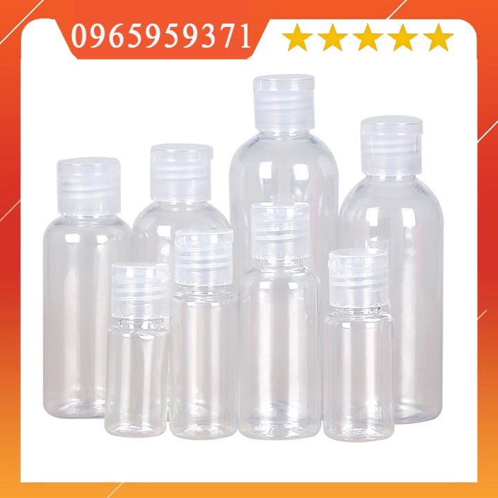 Chai nhựa nắp bật, chai chiết mỹ phẩm 30ml, 50ml, 100ml