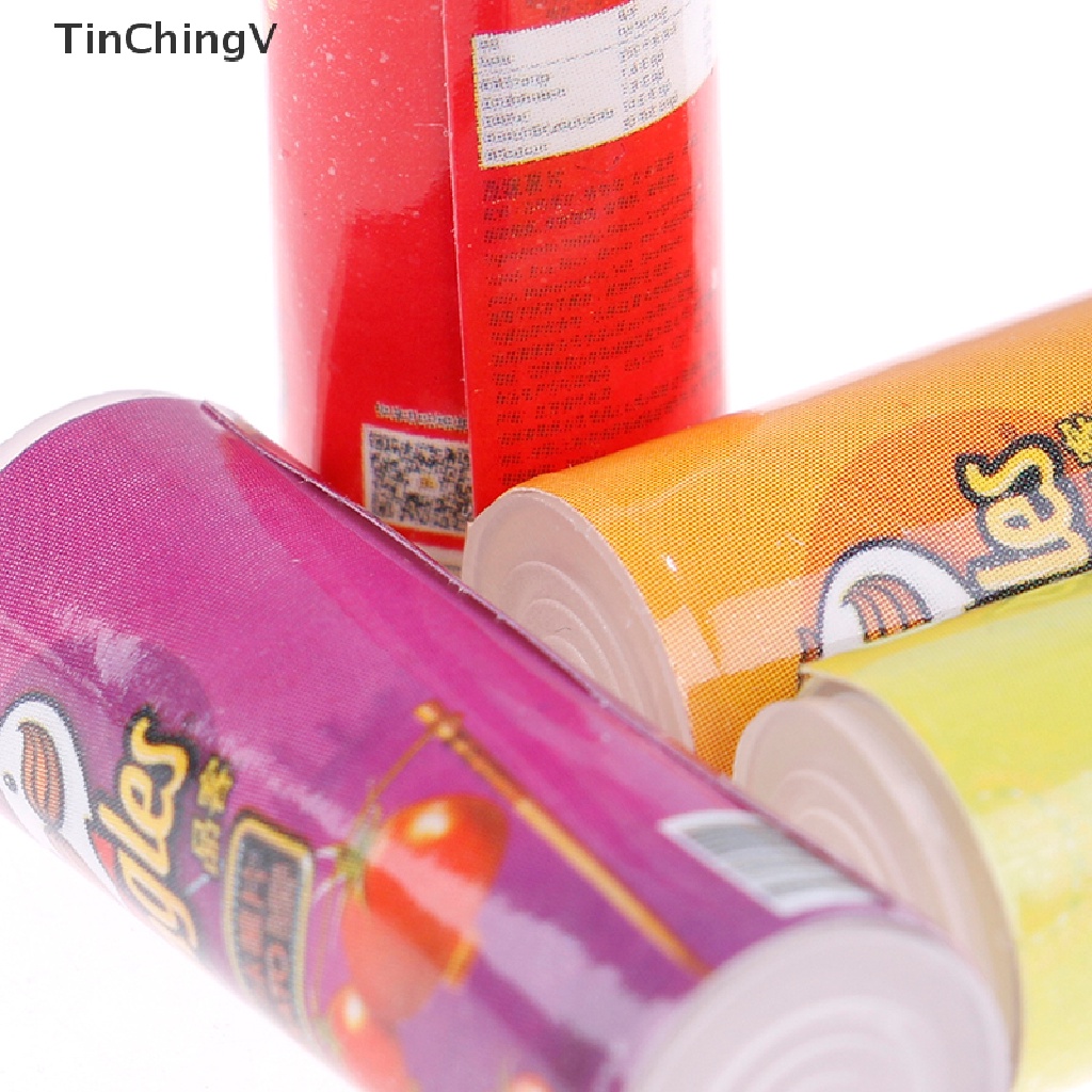 Set 4 Bình Đựng Khoai Tây Chiên Mini Tỉ Lệ 1: 12 Trang Trí Nhà Búp Bê