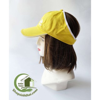 Nón mũ kết lưỡi trai nửa đầu thể thao đi biển màu vàng