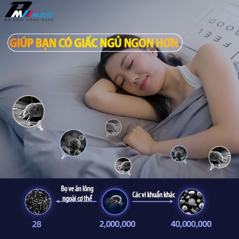 Máy hút bụi mini cầm tay hút bụi giường nệm rèm cửa thảm sofa phòng khách bụi mịn không dây sạc pin có tia UV khử khuẩn