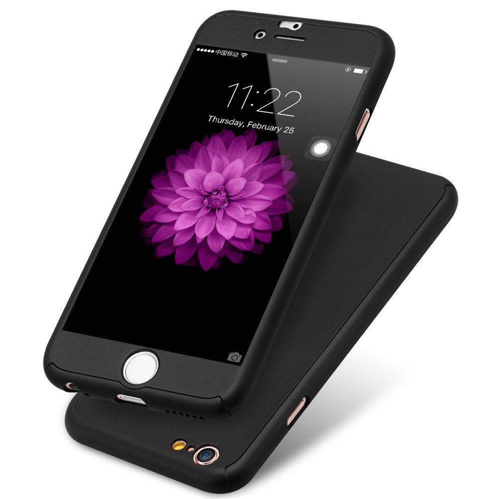 Ốp Điện Thoại + Kính Cường Lực Bảo Vệ Toàn Diện 360 Độ Cho iphone 13 mini 12 pro max 6 plus / 6s plus 5.5