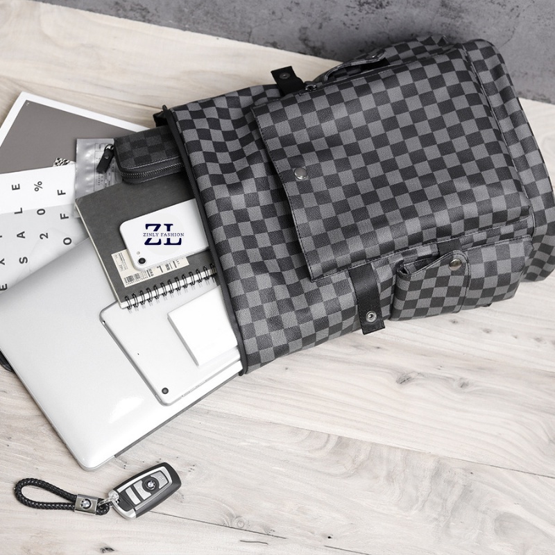 Balo da thời trang nam nữ balo lv da PU cao cấp chống thấm nước cặp đi học ulzzang balo đựng laptop 15.6 inh - ZINLY