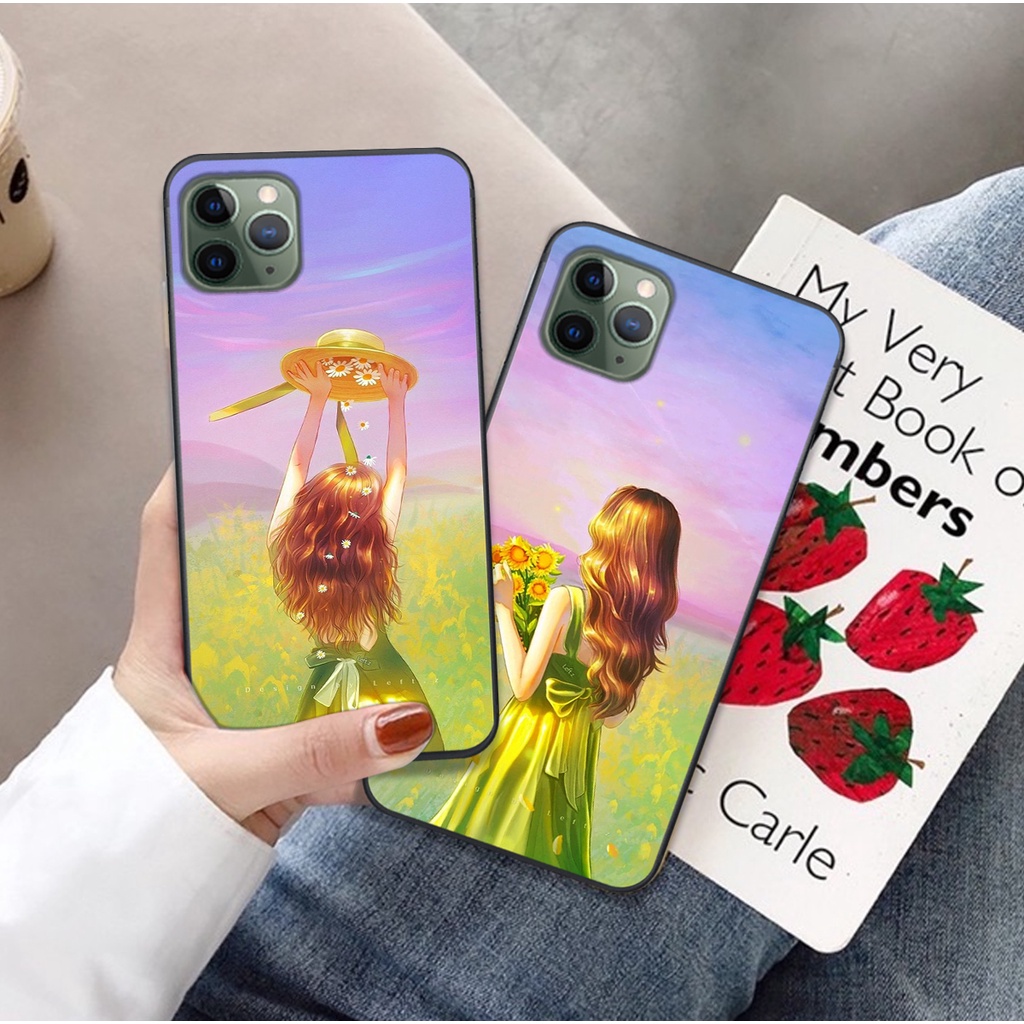 Ốp Iphone 11 / 11 pro / 11 pro max hình cô gái , chàng trai mùa thu nhẹ nhàng dễ thương trẻ trung