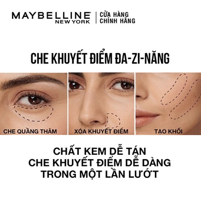 Bút cushion che khuyết điểm giảm quầng thâm Maybelline Instant Age Rewind 6ml