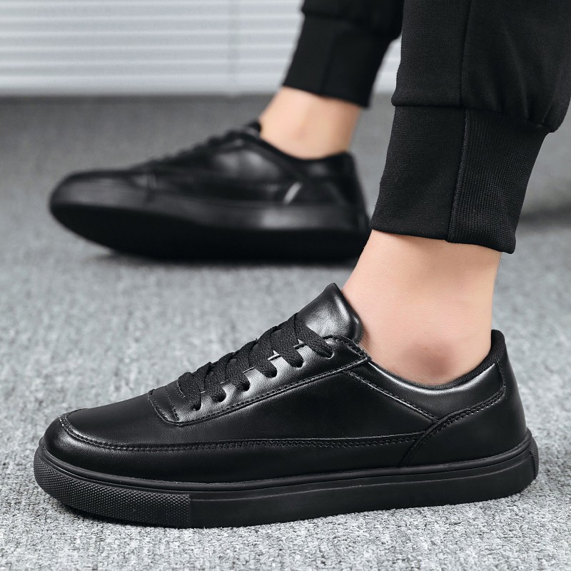 Giày thể thao nam cao cấp hot trend sprot full trắng hoặc đen giầy da trắng sneaker nam nữ - Mã HD666