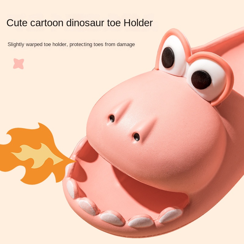 Dép Đi Trong Nhà Đế Mềm Chống Trượt Hình Khủng Long Hoạt Hình Dễ Thương Dành Cho Cặp Đôi TRANGBIHUE