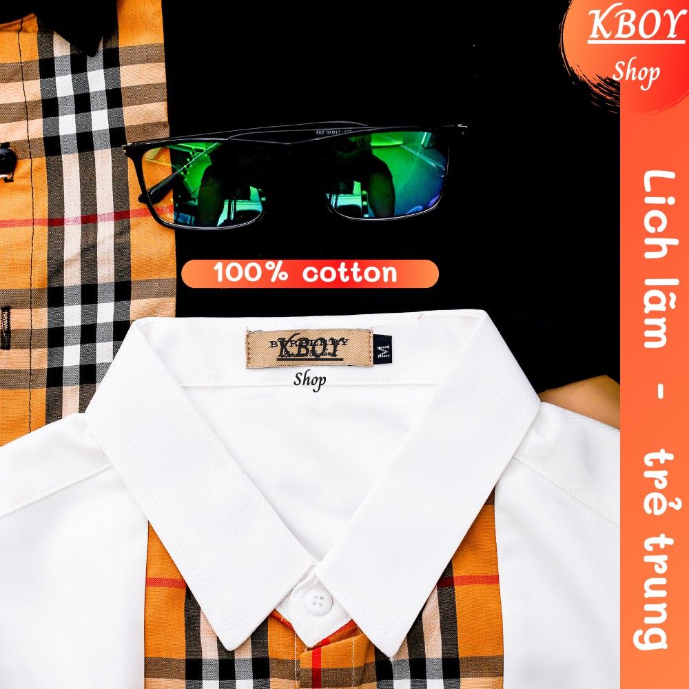 Áo sơ mi Nam Cổ bẻ Hàng Quãng Châu - sơ mi kẻ sọc nam 2 màu ĐEN/TRẮNG coton 4 chiều, mềm mịn, không nhăn - F094 | BigBuy360 - bigbuy360.vn