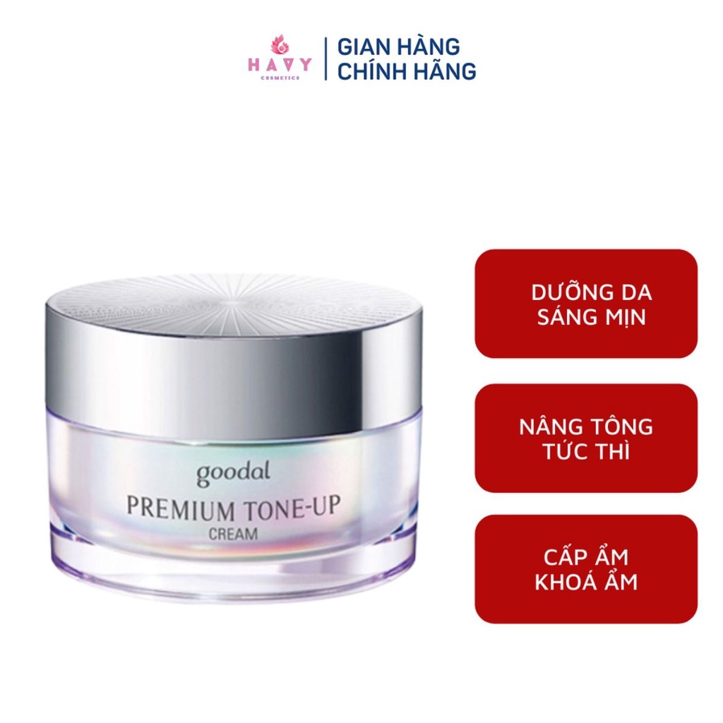 Kem Ốc Sên Dưỡng Trắng Nâng Tone Tức Thì Goodal Premium Tone Up Cream 30ml