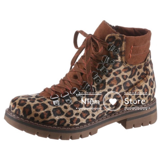 Combat boots da beo cột dây xuất Đức