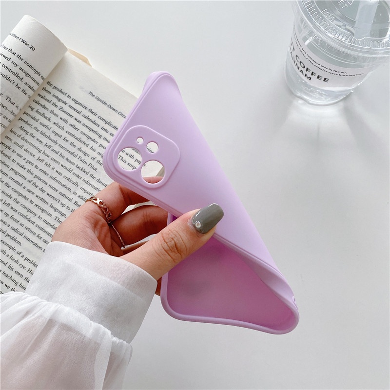 Ốp Điện Thoại Màu Trơn Bảo Vệ Camera Cho iphone X XS XR XSMAX 11 11ProMax