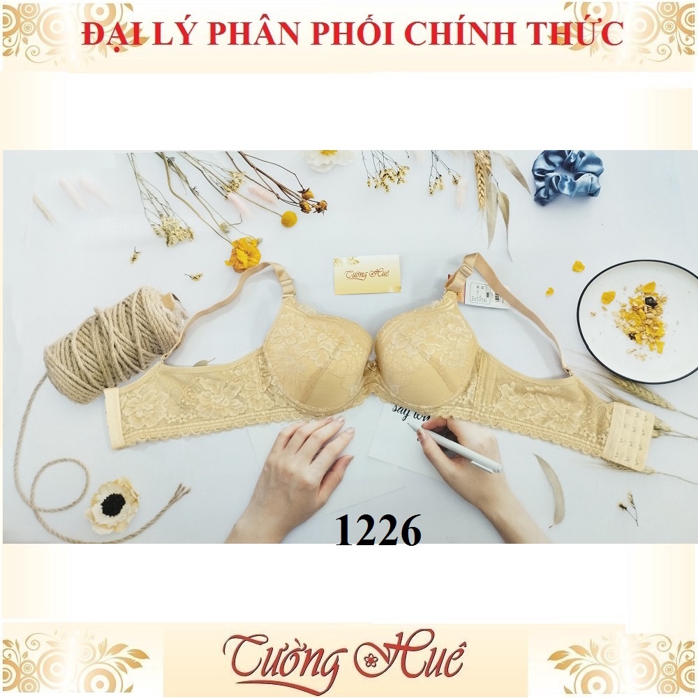 Áo lót nữ Lovely 1226 áo ngực ren mút mỏng bảng to 4 nức cài.