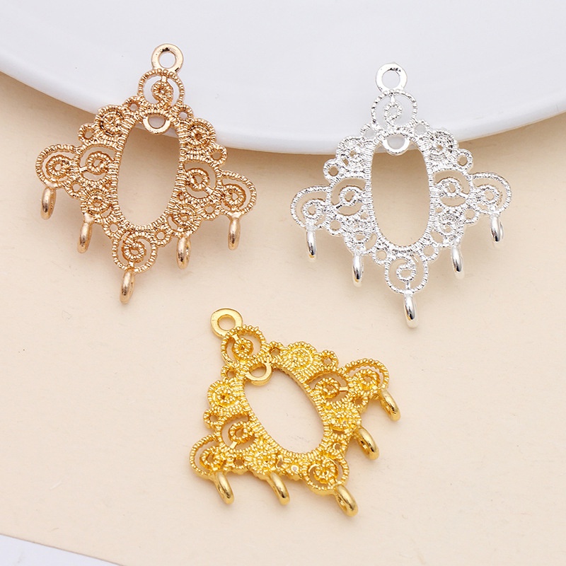 [Nguyên liệu làm trâm] 1 phiến đúc họa tiết treo 25*30mm