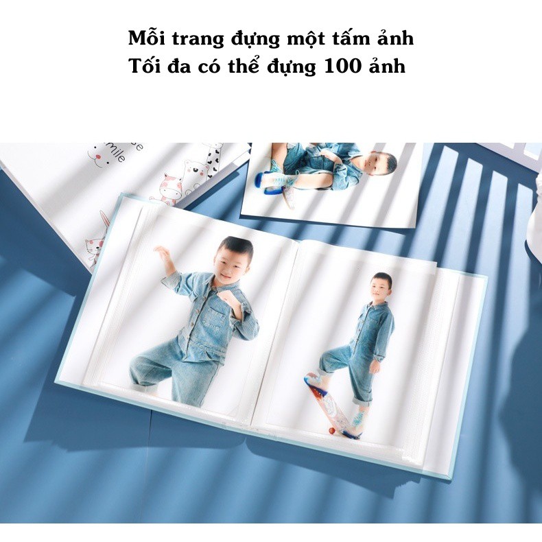 Album ảnh 10x15 đựng 100 tấm bìa giấy cứng đẹp siêu cute giữ ảnh cho con làm quà tặng sẵn hàng tại Tú Vy Studio