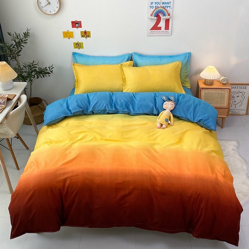 Bộ chăn ga gối cotton poly- mẫu mới về -Luis Bedding chăn ga hàn quốc (miễn phí bo chun)