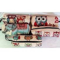 Túi Đựng Bút Mỹ Phẩm Thổ Cẩm Trơn Siêu Bền Phong Cách Vintage - Decor Nhà Xinh