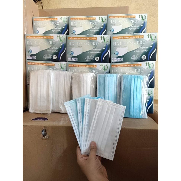 Khẩu trang y tế siêu kháng khuẩn quai to mềm