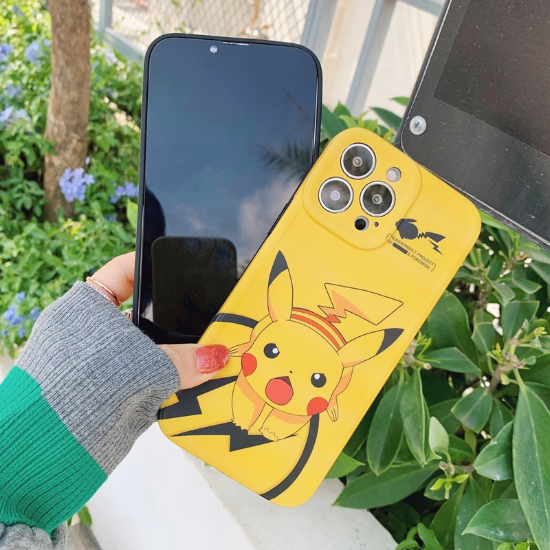 Dễ Thương Ốp Điện Thoại imd Mềm Bảo Vệ Ống Kính Họa Tiết pikachu Cho iphone 14 11 12 13 pro max 14plus 14pro 11