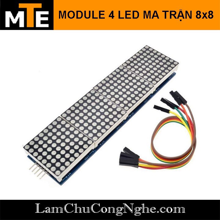 Mới! Mạch hiển thị led ma trận dùng MAX7219 - Module led matrix 8*32 LED màu đỏ, xanh