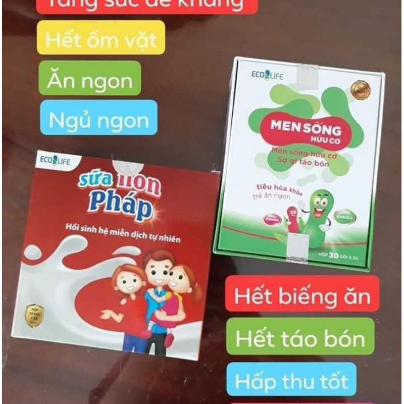 Combo Men Sống - Sữa Non Pháp Ecolife