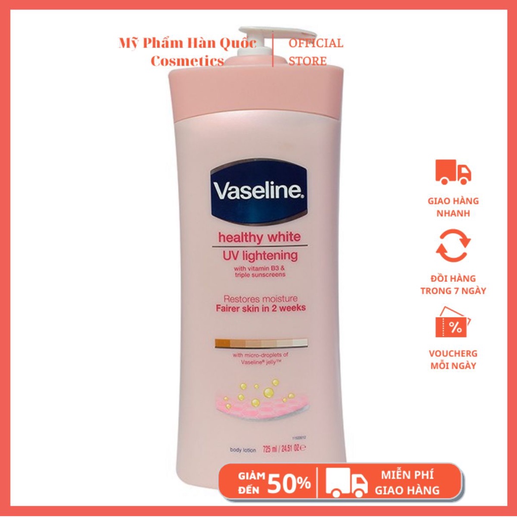 Sữa Dưỡng Thể Vaseline / 𝘍𝘳𝘦𝘦𝘴𝘩𝘪𝘱 / Dưỡng Thể vaseline Kem Trắng Da Toàn Thân Vaseline Lotion 725ml | BigBuy360 - bigbuy360.vn