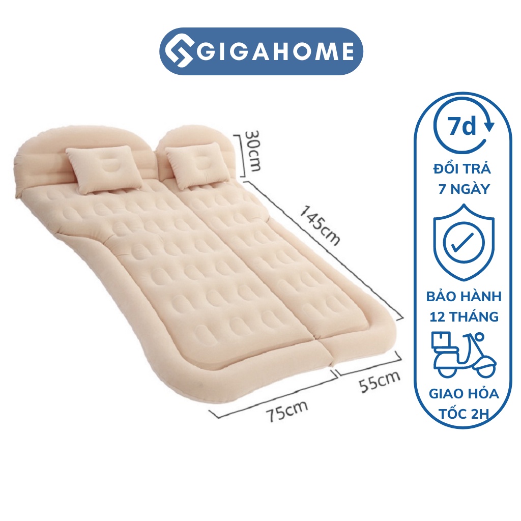 Đệm Hơi Ô Tô Tặng Kèm Bơm Điện GIGAHOME Cao Cấp Tiện Dụng 165x30cm 9419