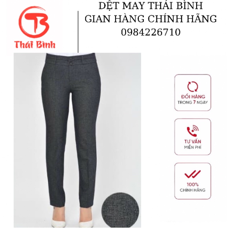 Quần Tây Thái Bình dài ống đứng ,ống túm vải bố tuypxi mã 202