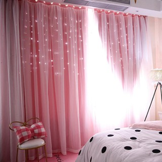 Set 1/2 rèm cửa sổ phối sao lấp lánh độc đáo tiện dụng