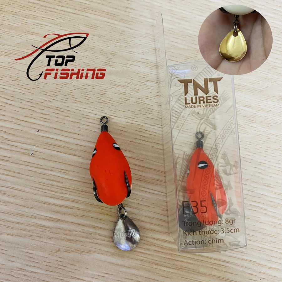 Nhái Hơi F35 TNT Lures ( Tặng Thìa Vàng Độ ) Dài 35mm - Nặng 8gam - Action Chìm - TopFishing