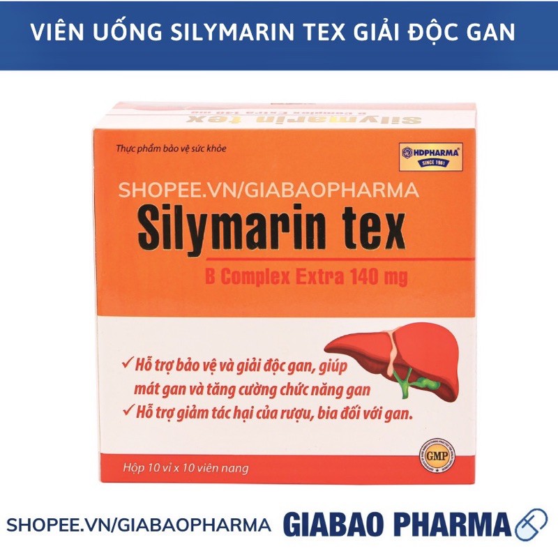 Viên uống SILYMARIN cam tốt cho gan, giải độc và làm mát gan - Hộp 100v