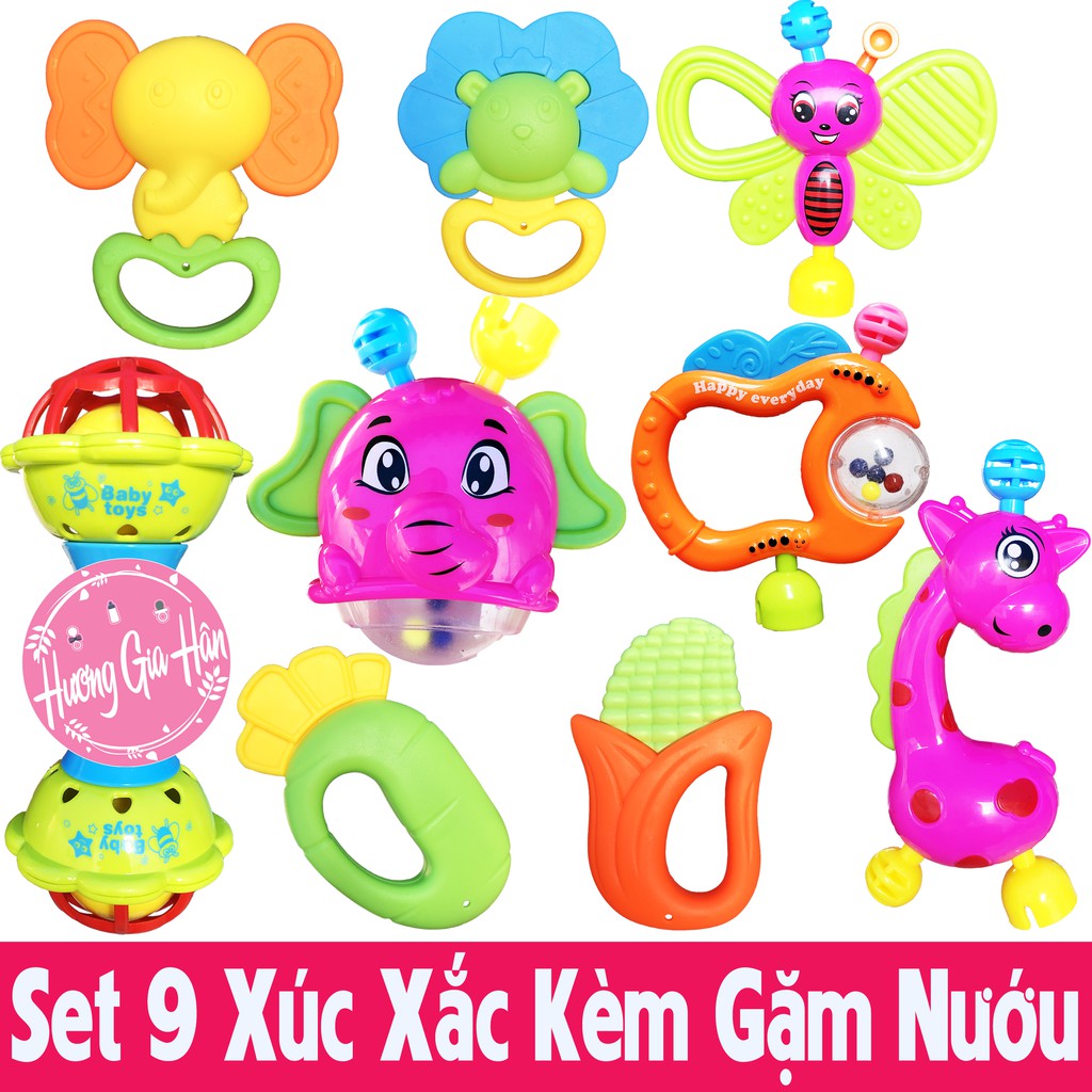 Set 9 Món Xúc Xắc, Lục Lạc, Gặm Nướu Cho Bé Yêu - goodbaby, luvamo, hanhdecal, shop mẹ xôi