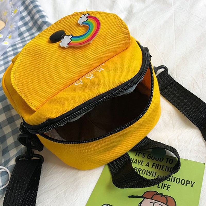 Túi Canvas Đeo Chéo Vai Đựng Điện Thoại Chìa Khóa / Son Môi Tiện Dụng