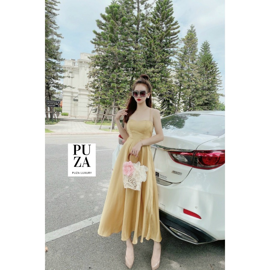 Váy 2 dây thiết kế,váy 2 dây body chất lụa mềm mát xinh đẹp