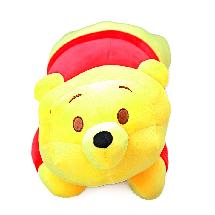 Gấu bông gấu pooh nằm vải co dãn 4 chiều 60cm