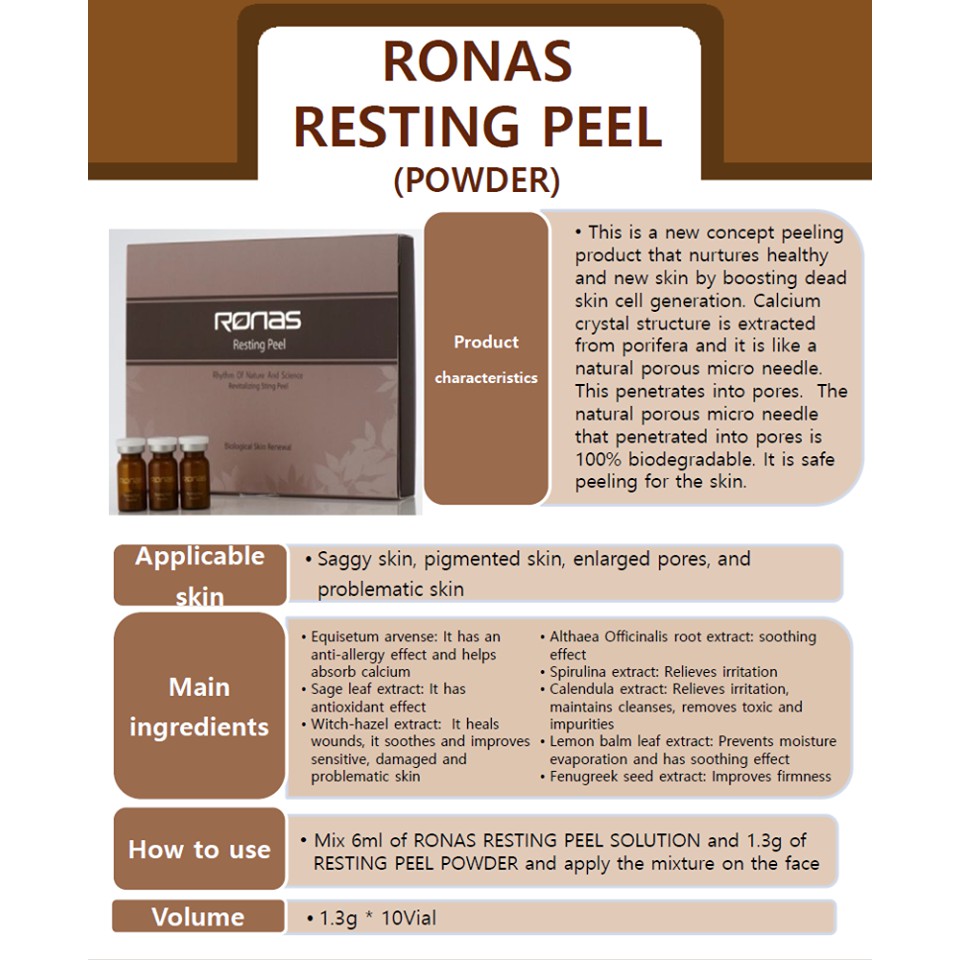 (3sp) THAY DA VI TẢO - RONAS RESTING PEEL