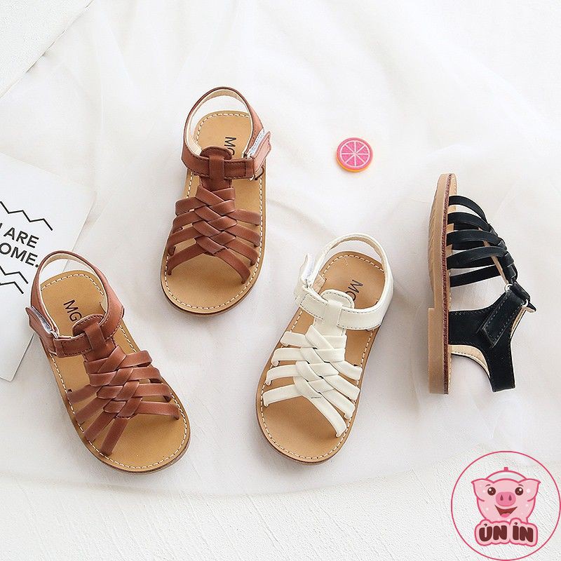 Dép cho bé gái - Giày sandal quai chéo chất da PU siêu mềm chắc chắn cho bé hàng chính hãng MG Baby V533