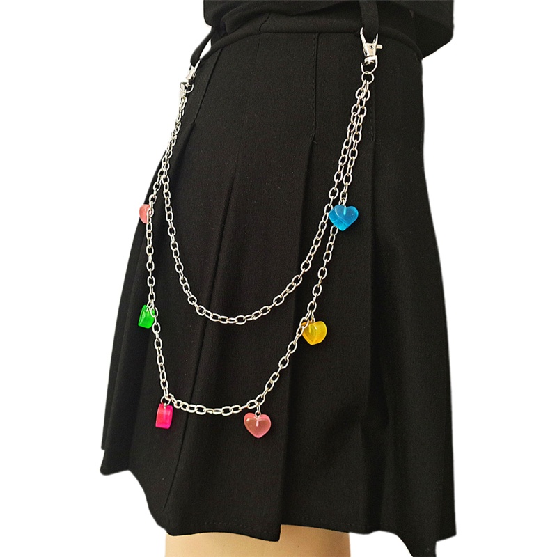 Dây Đeo Thắt Lưng Dạng Ví Trong Suốt Nhiều Kiểu Mắt Xích Bằng Hợp Kim Cho Nữ