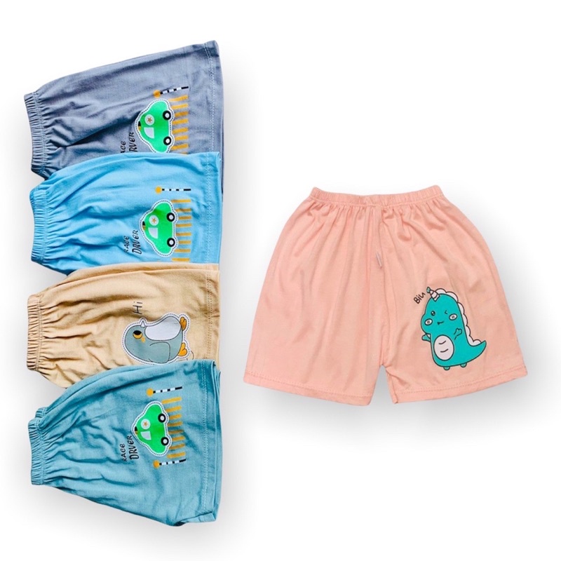 Quần đùi vải thun lạnh mát mẻ co giãn 4 chiều cho bé trai và bé gái 3-12kg - Q11