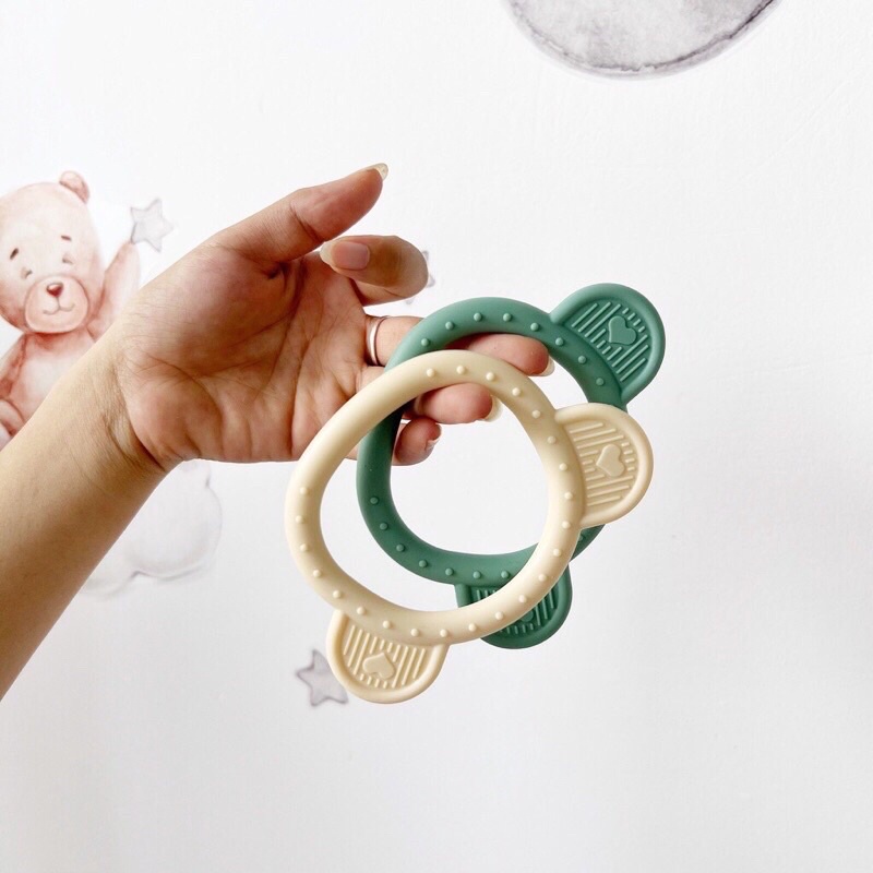 Gặm Nướu Silicone Cho Bé Hình Mặt Gấu Molli Bear Teeth Glue An Toàn Cho Bé