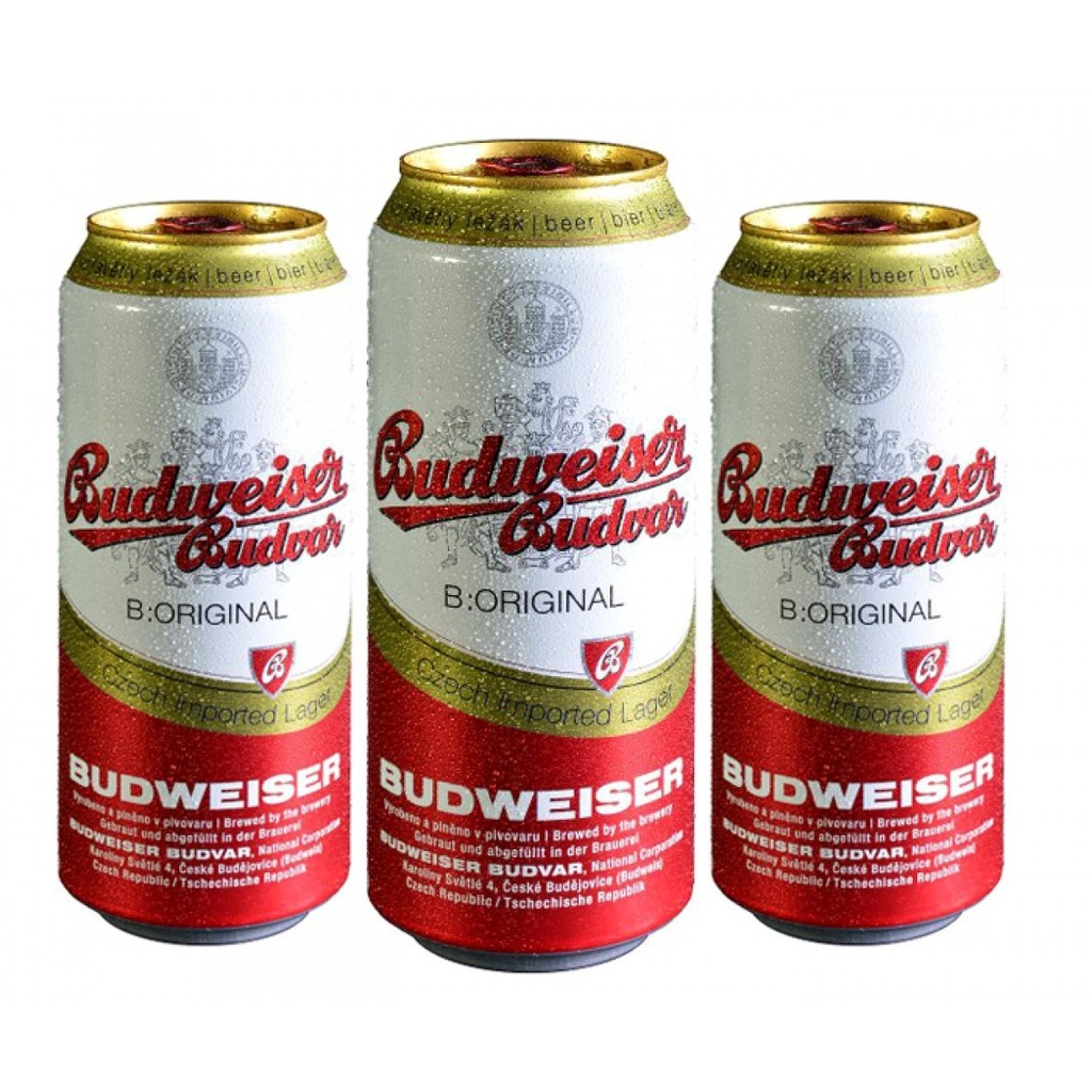 Combo 5 lon Bia vàng Budweiser budvar - Lon 500ml - 5 độ