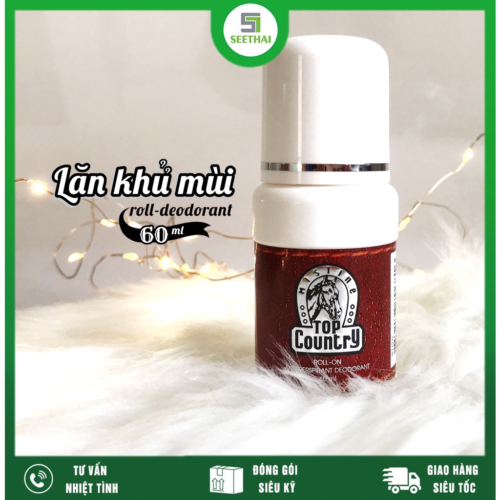 Lăn khử mùi cơ thể hương mước hoa cổ điển TOP COUNTRY Thái Lan 60ml - chai - Roll deodorant