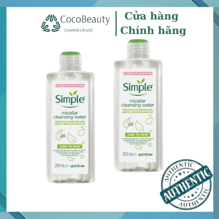 Nước Tẩy Trang Simple Micellar Cleansing Water 200ml